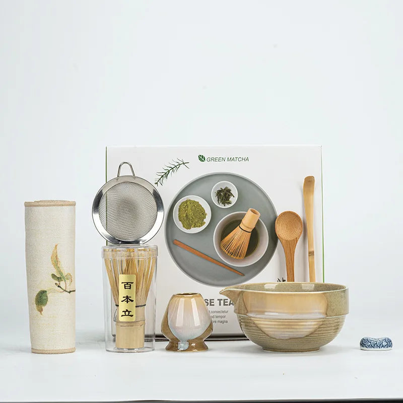 Elegant Vintage Matcha Tea Set | Complete 7-Piece Collection