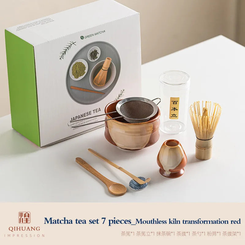 Elegant Vintage Matcha Tea Set | Complete 7-Piece Collection