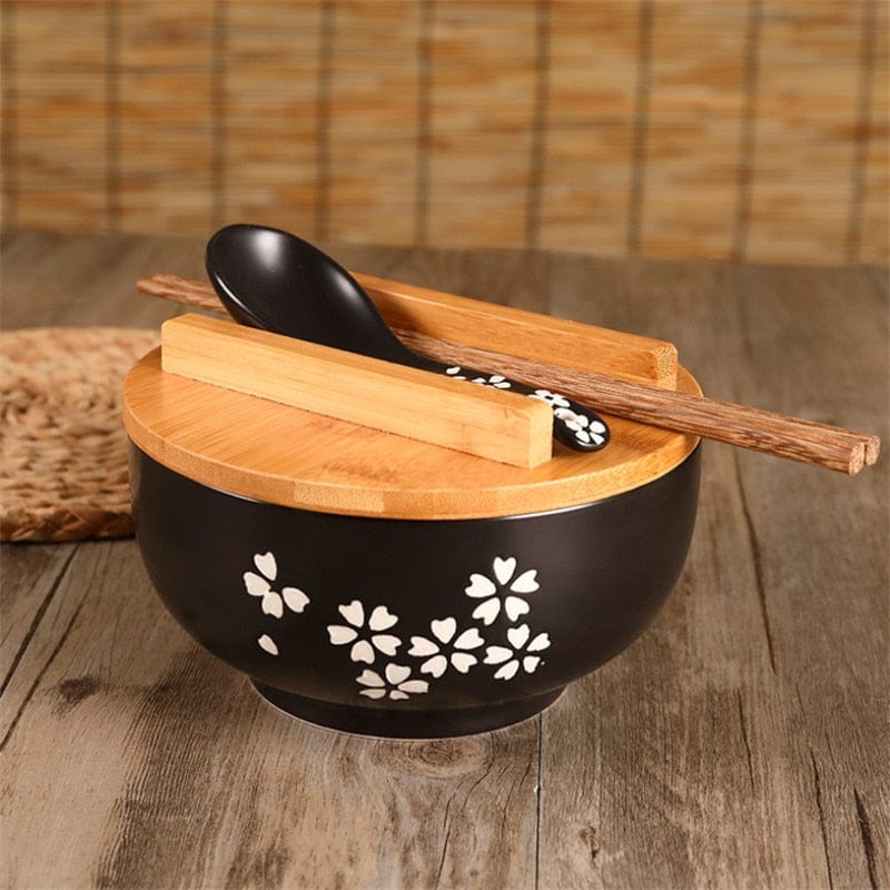 Elegant Noodle Serving Set with Wooden Tray and Accessories