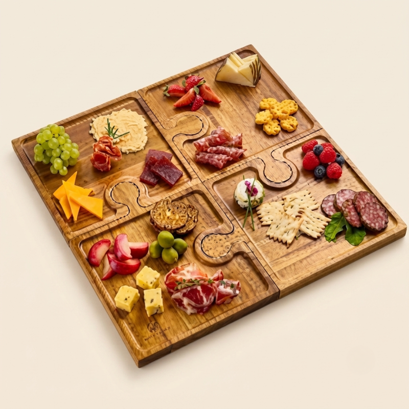 Elegant Interlocking Serving Boards for Entertaining