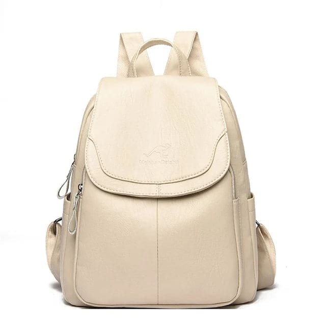 Sleek Faux Leather Backpack with Customizable Straps