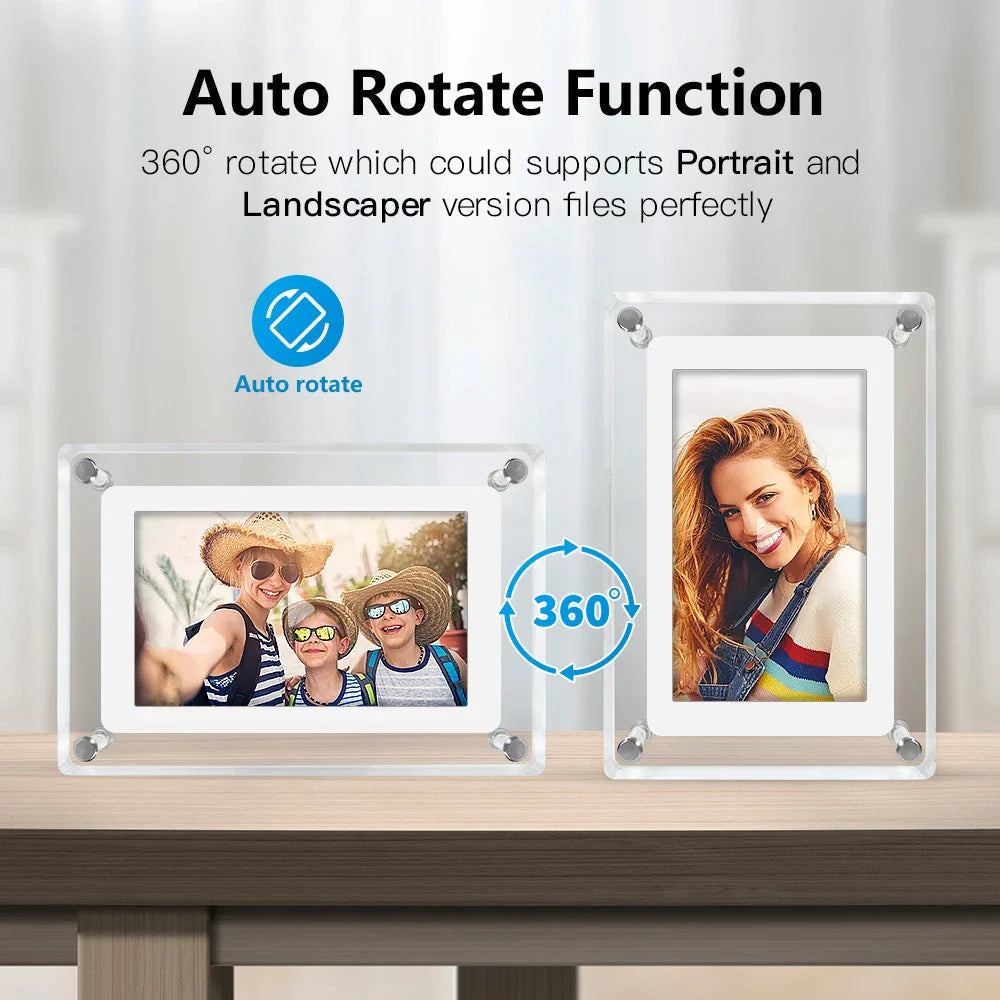 Elegant Digital Photo Frame with Crystal Clear Display