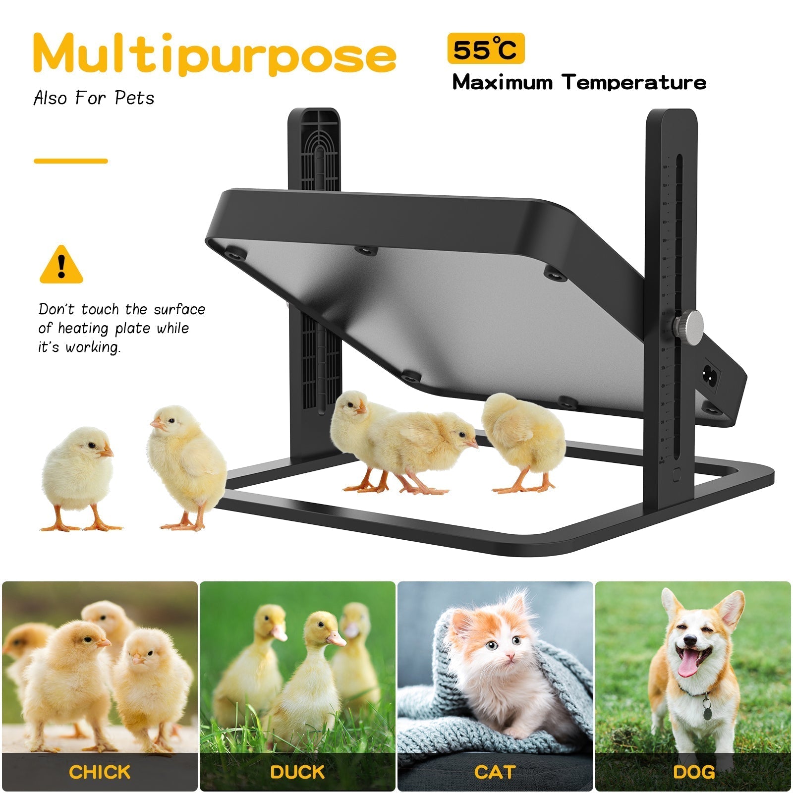 Poultry Warmth Plate | Adjustable Height & Tilt for Energy Savings