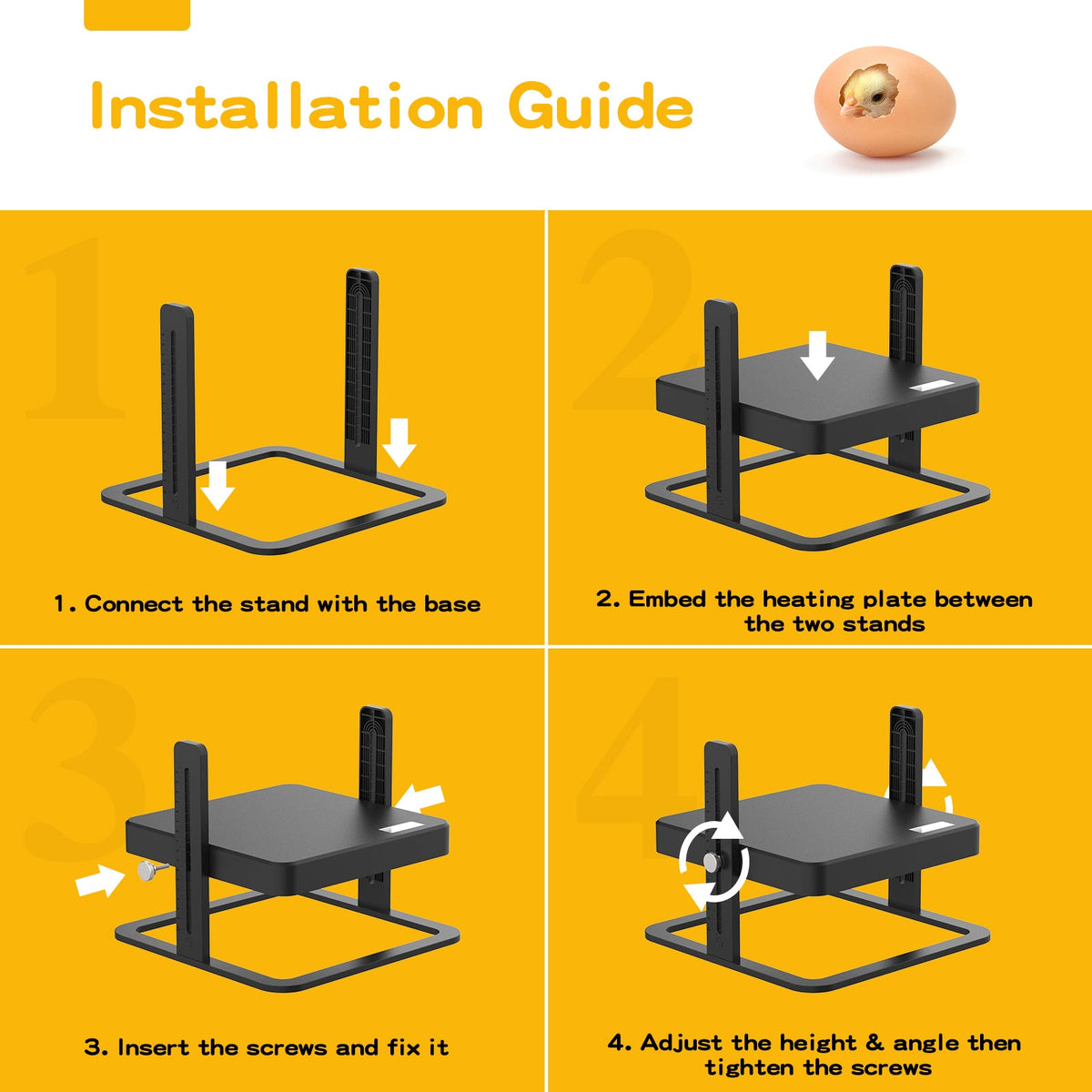 Poultry Warmth Plate | Adjustable Height & Tilt for Energy Savings