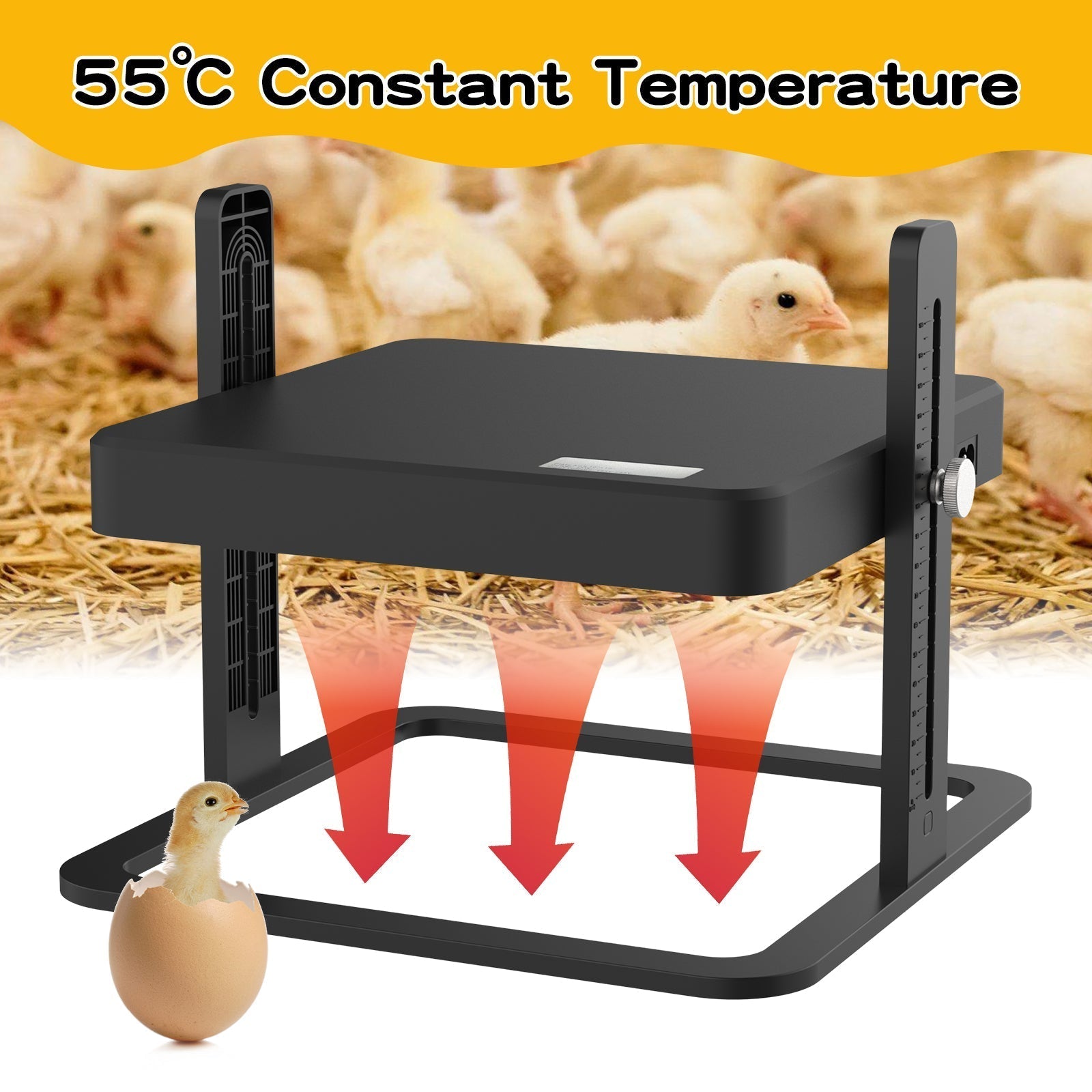 Poultry Warmth Plate | Adjustable Height & Tilt for Energy Savings