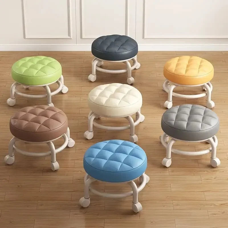 Versatile Kids' Rolling Stool for Easy Shoe Changes