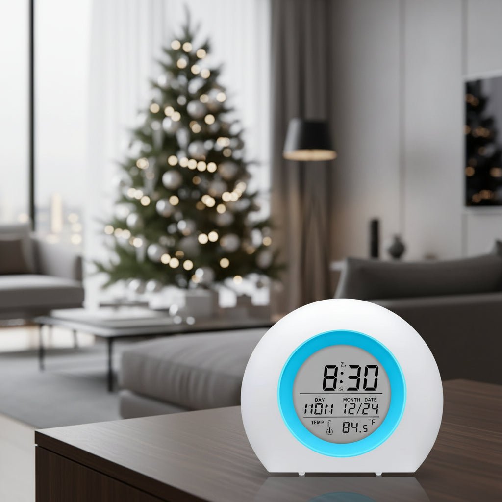 BrightKids LED Alarm Clock with Nature Sounds & Snooze