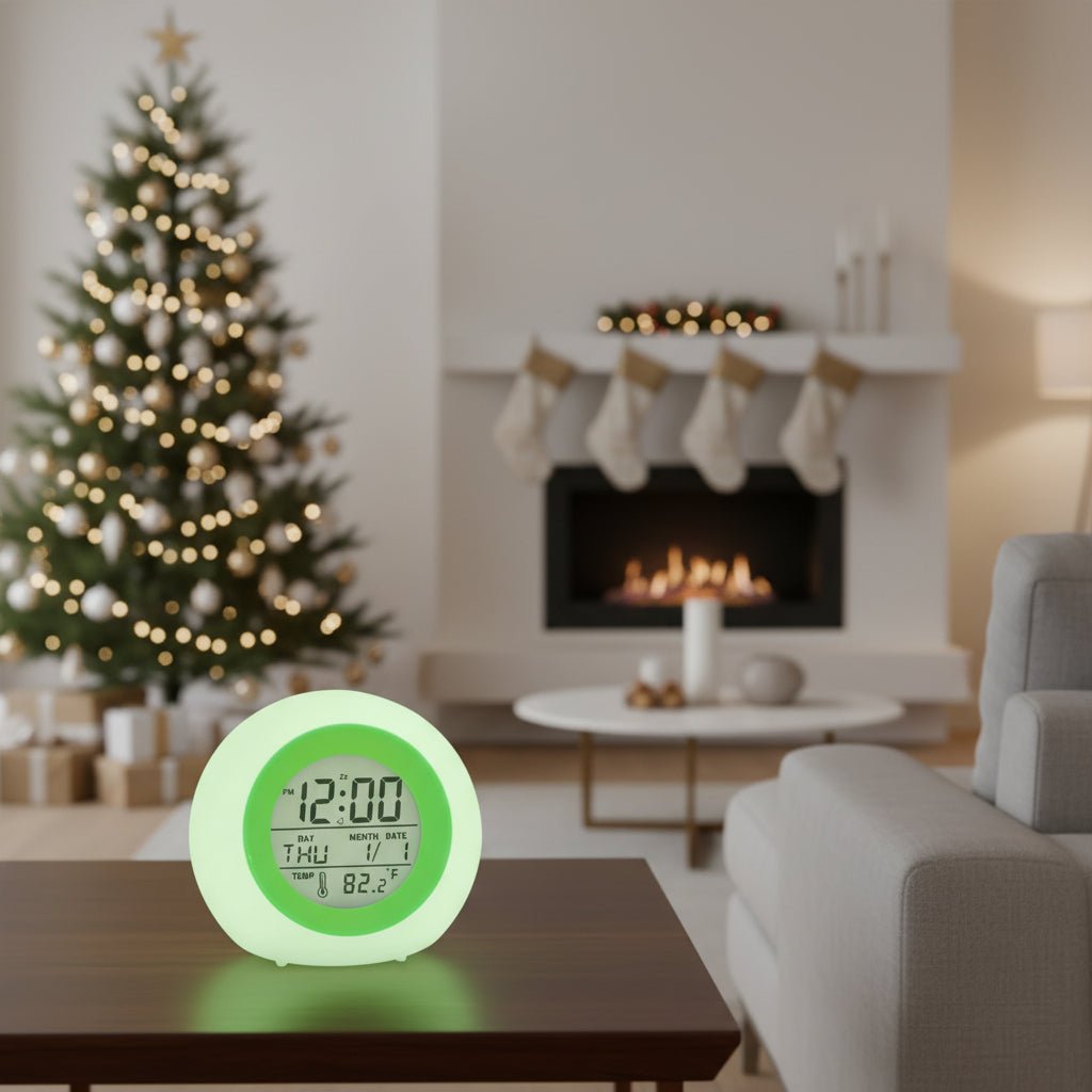 BrightKids LED Alarm Clock with Nature Sounds & Snooze