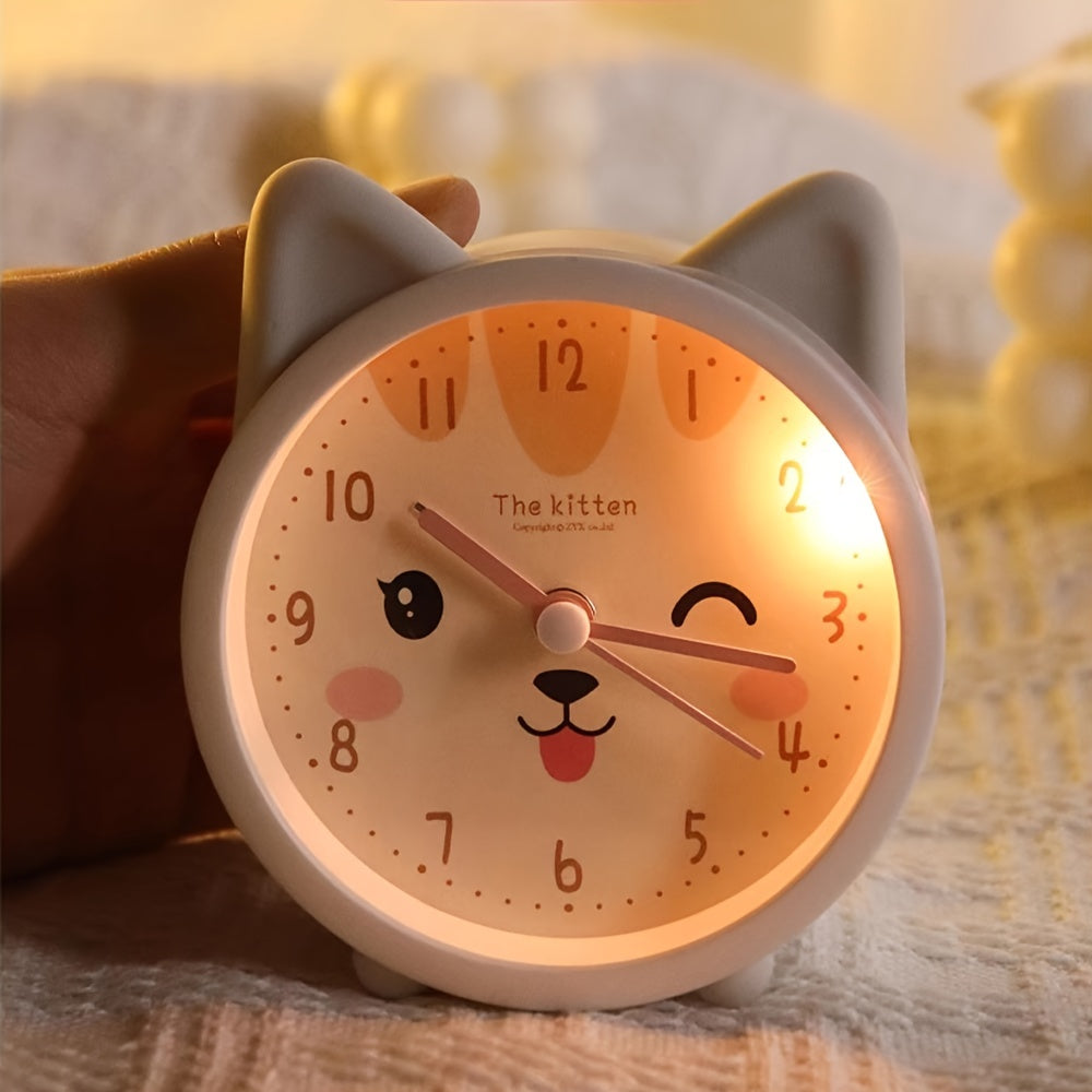 Adorable Bunny-Shaped Kids Alarm Clock with Gentle Night Light