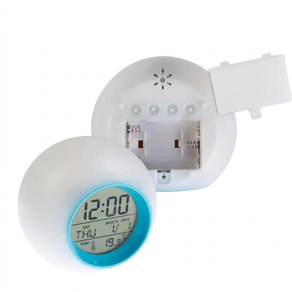 BrightKids LED Alarm Clock with Nature Sounds & Snooze