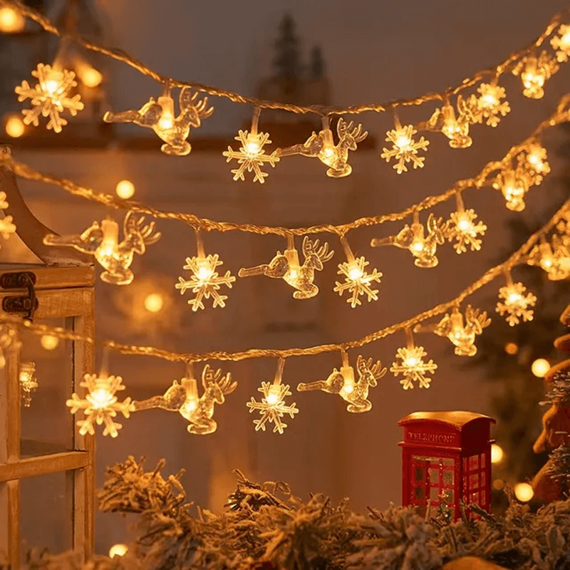 Battery-Operated LED Festive String Lights for Home Decor