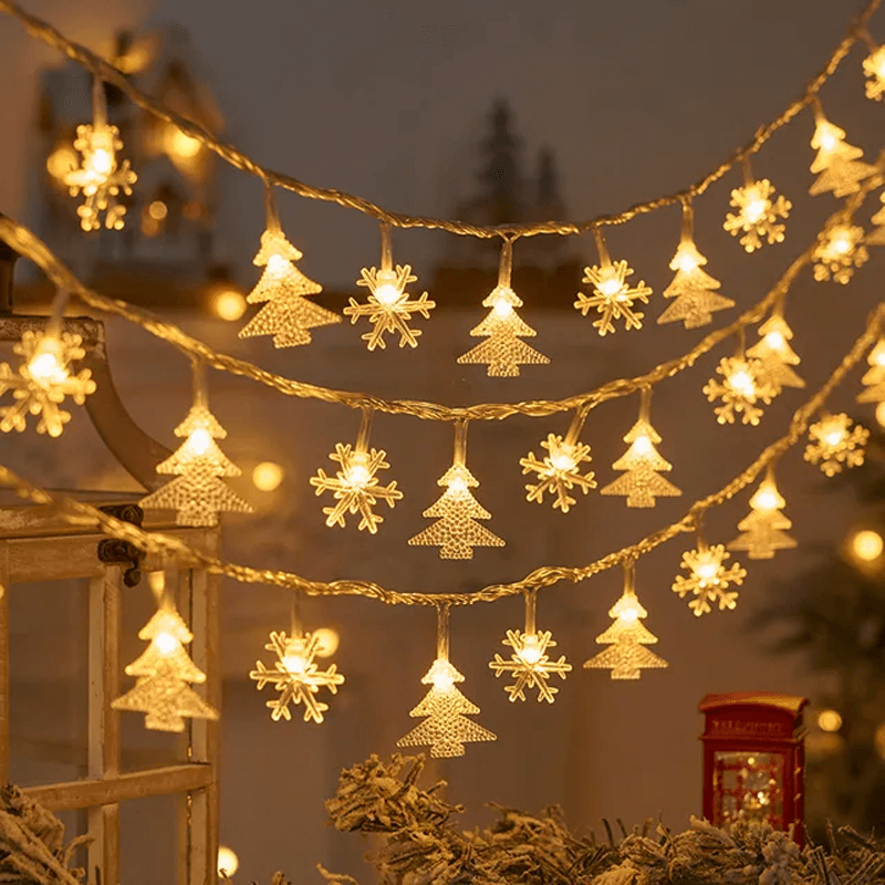Battery-Operated LED Festive String Lights for Home Decor