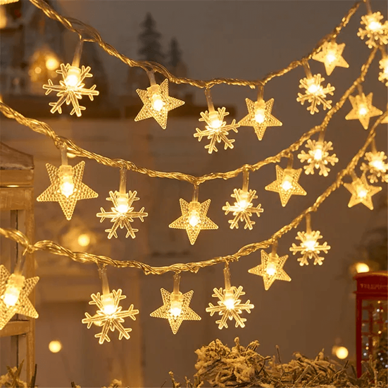 Battery-Operated LED Festive String Lights for Home Decor