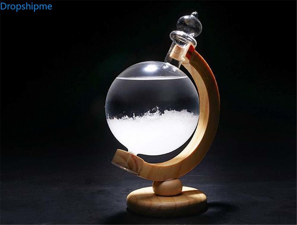 Elegant Weather Predictor | Stylish Glass Barometer with Wooden Stand