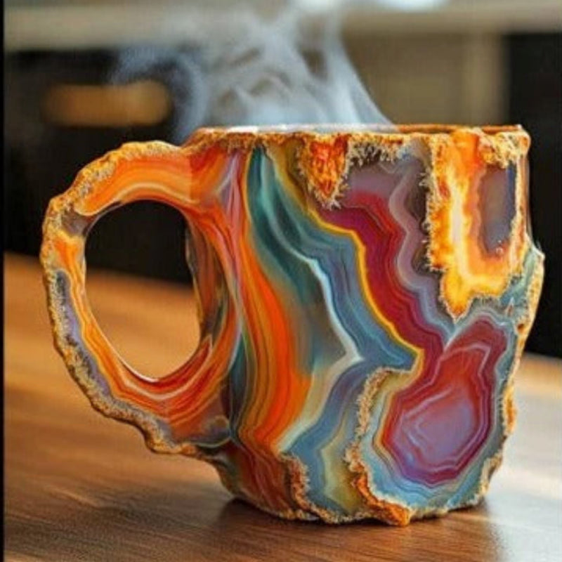 Elegant Crystal-Like Coffee Mug with Ergonomic Grip