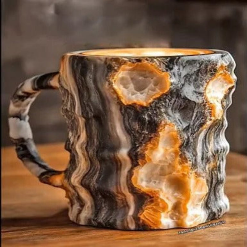 Elegant Crystal-Like Coffee Mug with Ergonomic Grip