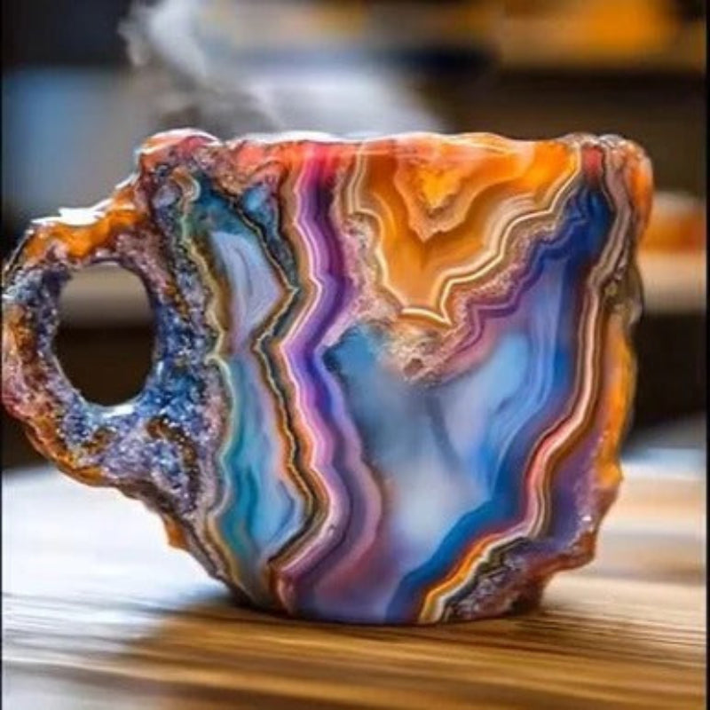 Elegant Crystal-Like Coffee Mug with Ergonomic Grip