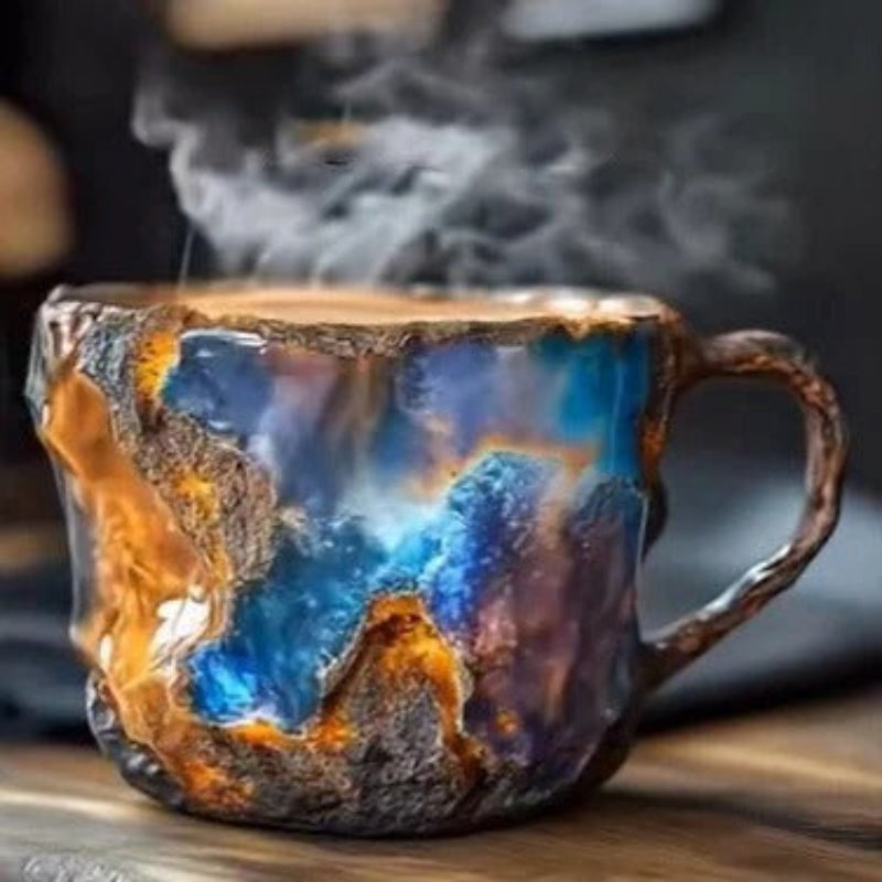 Elegant Crystal-Like Coffee Mug with Ergonomic Grip
