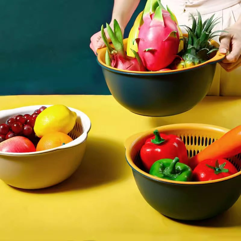 Versatile 6-Piece Kitchen Strainer and Bowl Set for Easy Meal Prep