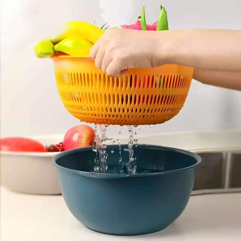 Versatile 6-Piece Kitchen Strainer and Bowl Set for Easy Meal Prep