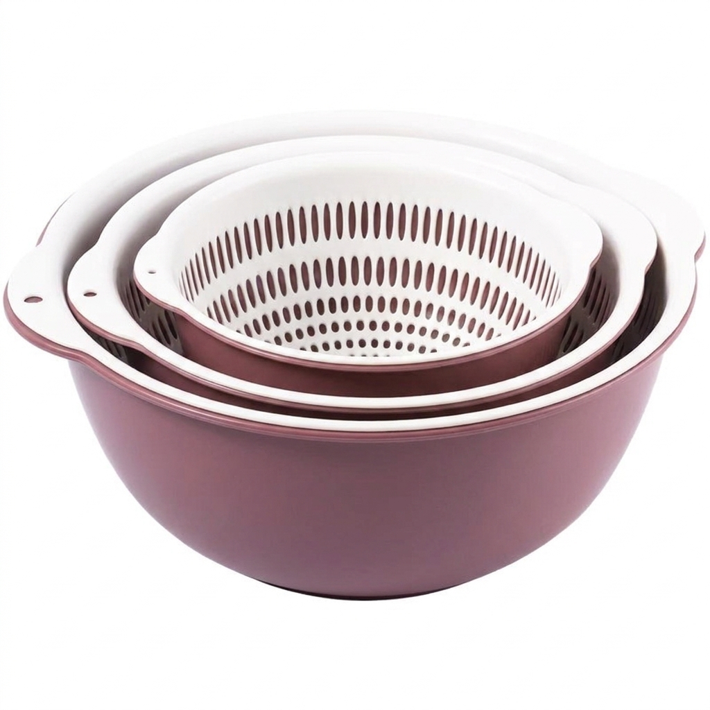 Versatile 6-Piece Kitchen Strainer and Bowl Set for Easy Meal Prep