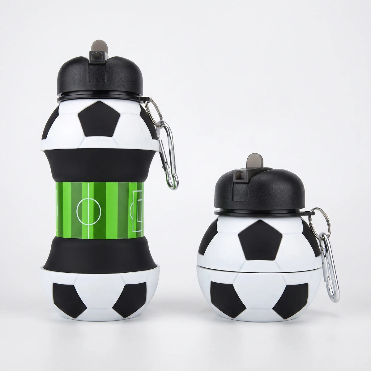 Water Bottle with Sports Theme - Collapsible Design