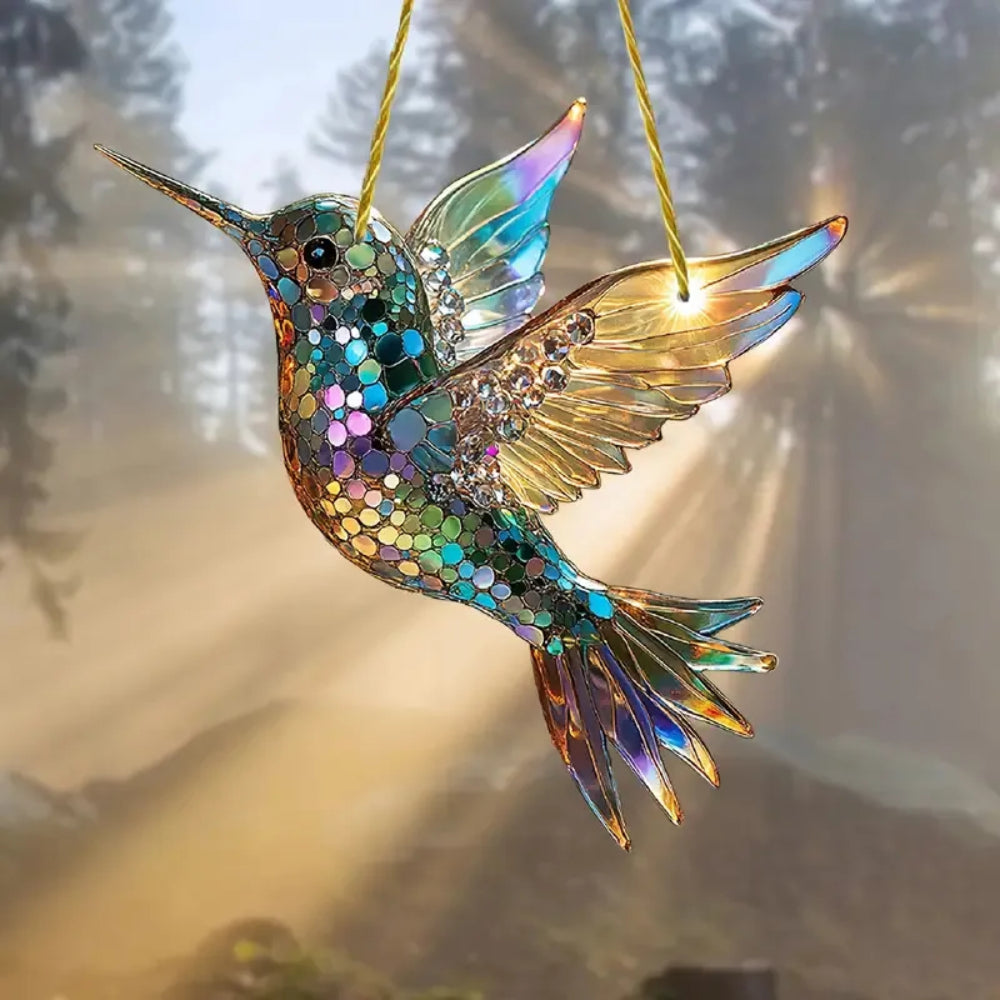 Radiant Hummingbird Window Ornament for Enchanting Light Effects