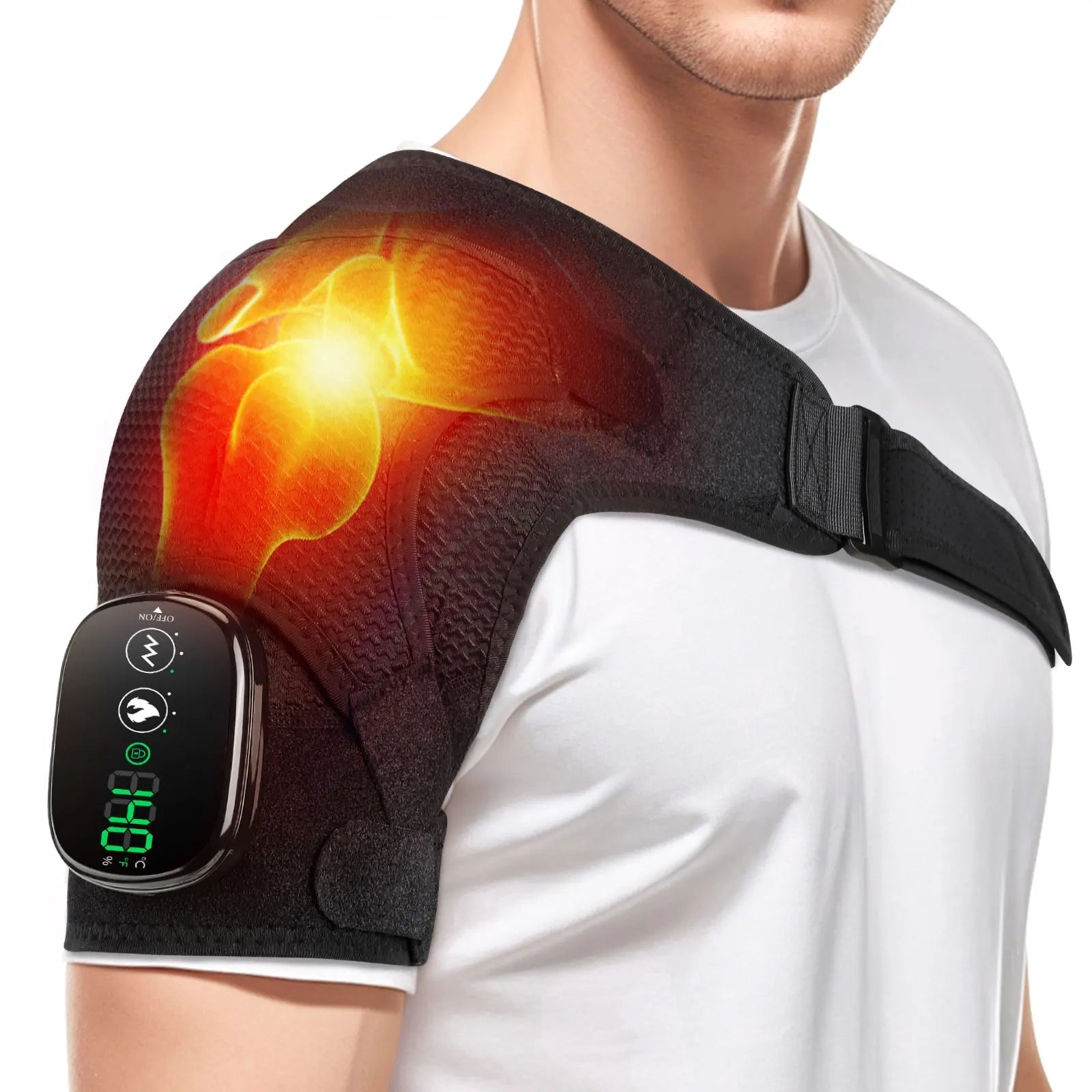SoothingHeat | Ergonomic Heated Shoulder Wrap with Vibration