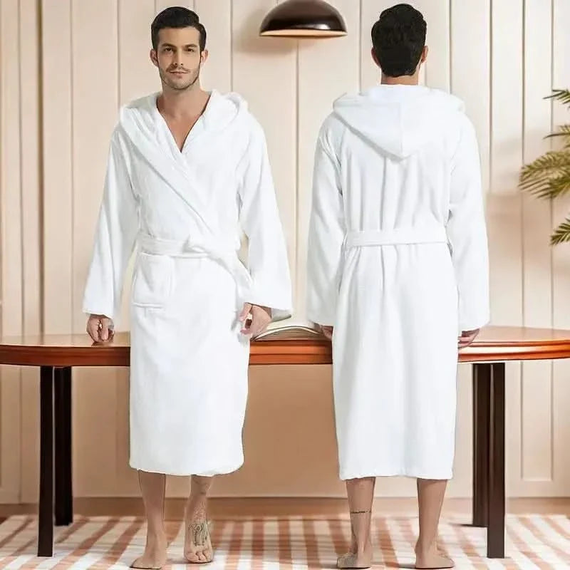 SereneWrap – Luxurious Hooded Cotton Bathrobe for Relaxation