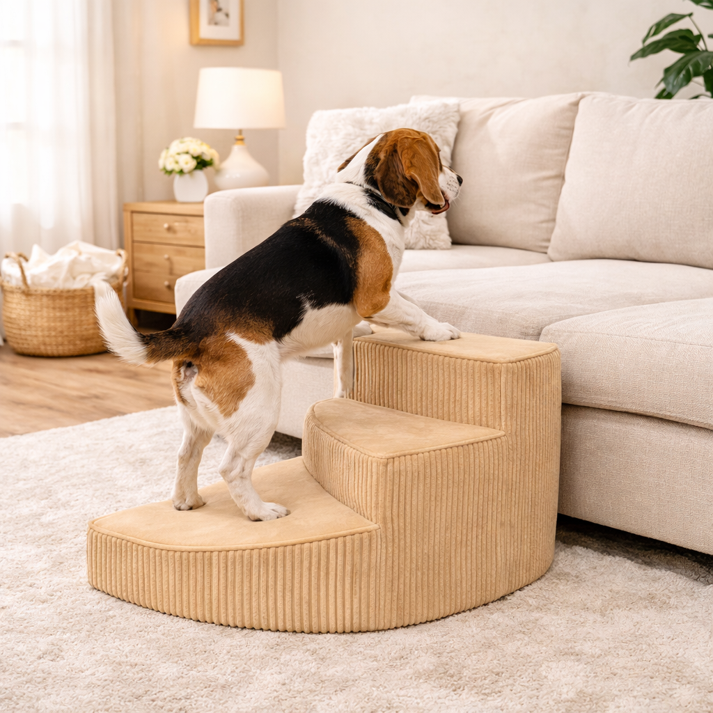 PetEase | Cozy Foam Stairs for Easy Pet Access | Non-Slip Design