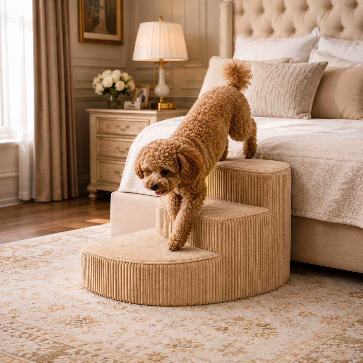 PetEase | Cozy Foam Stairs for Easy Pet Access | Non-Slip Design