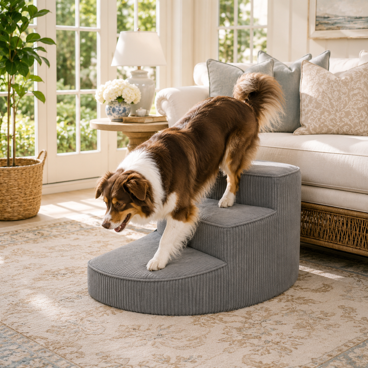 PetEase | Cozy Foam Stairs for Easy Pet Access | Non-Slip Design