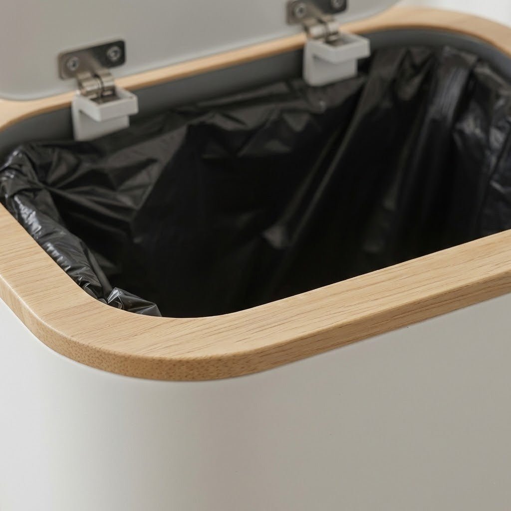 Sleek Waste Bin with Smart Odor Management for Bathrooms