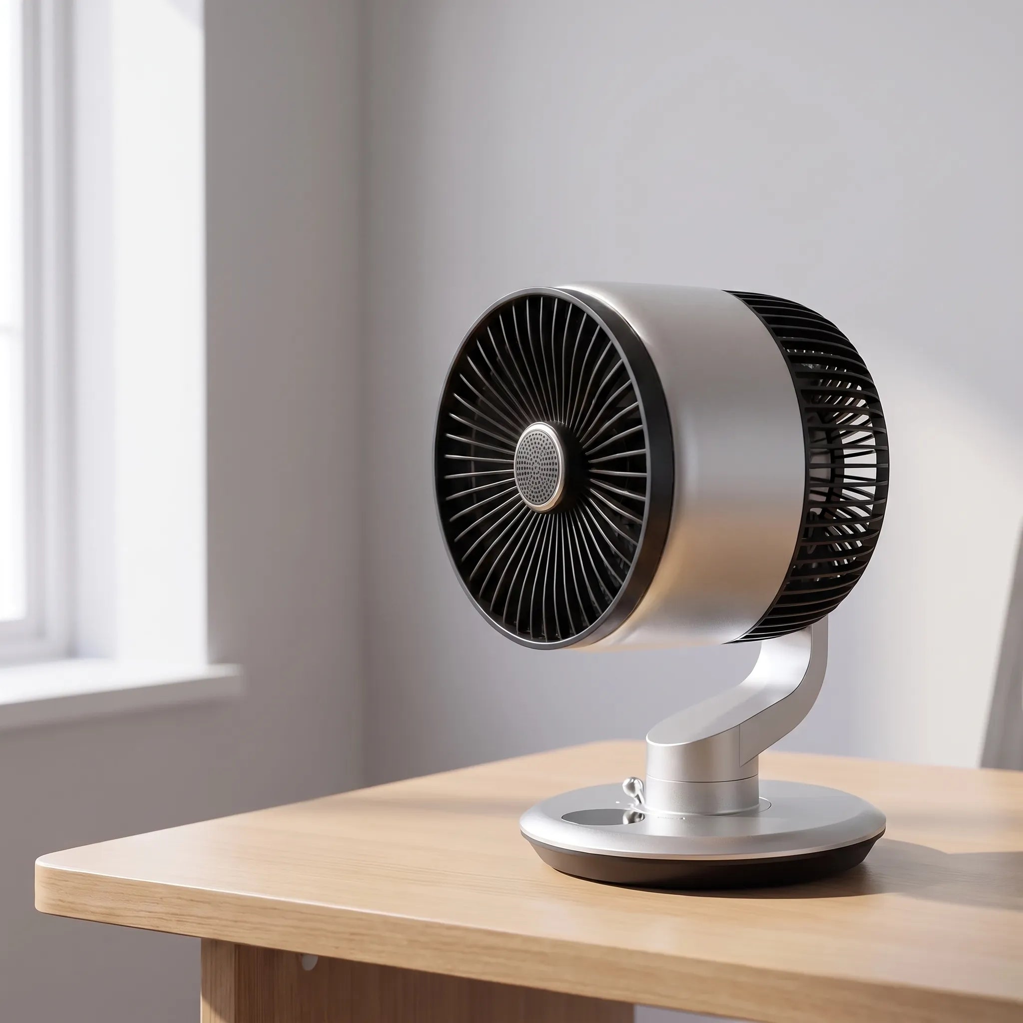 Portable Rechargeable Desk Fan with Adjustable Angle | Space-Efficient Design