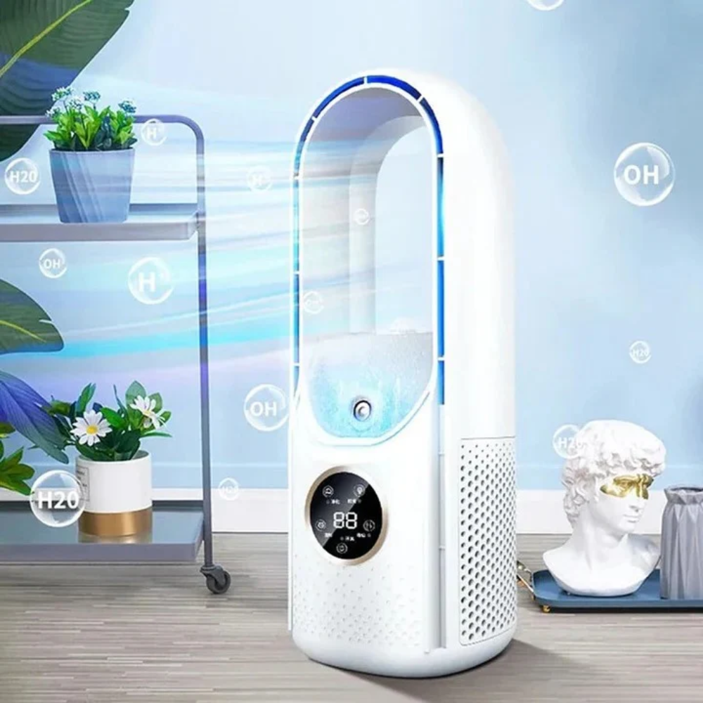 WhisperCool Portable Bladeless Air Conditioner for Peaceful Spaces