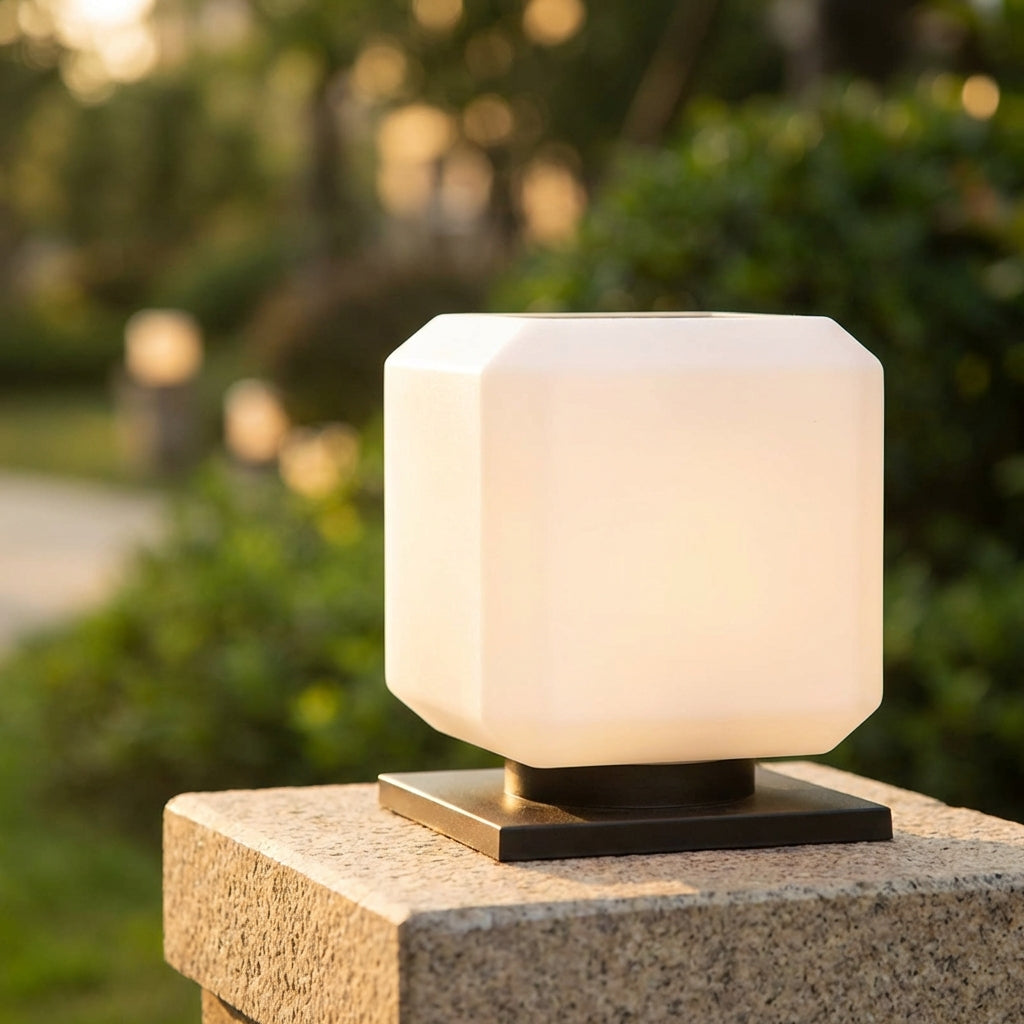 Solar-Powered Cube Light for Outdoor Serenity