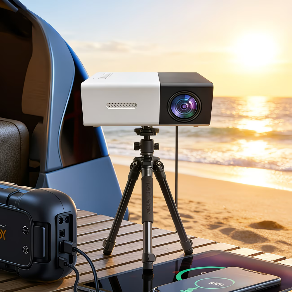 Portable Home Cinema Projector | 1080P Clarity & Built-in Audio