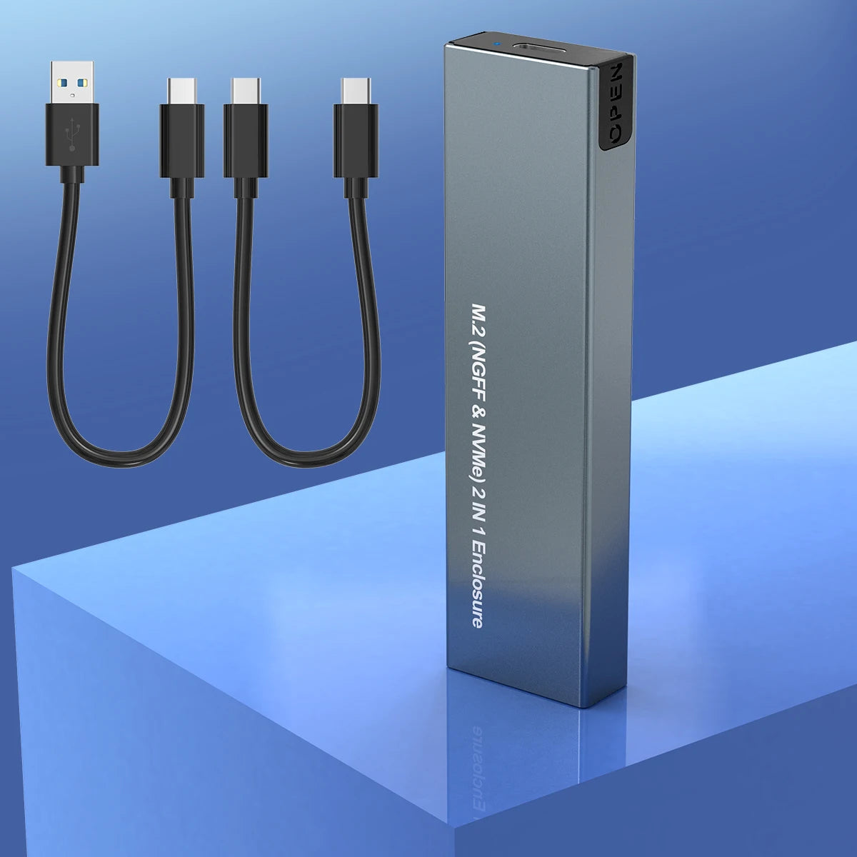 Sleek External SSD Adapter with Ultra-Fast 10Gbps Transfer Rate
