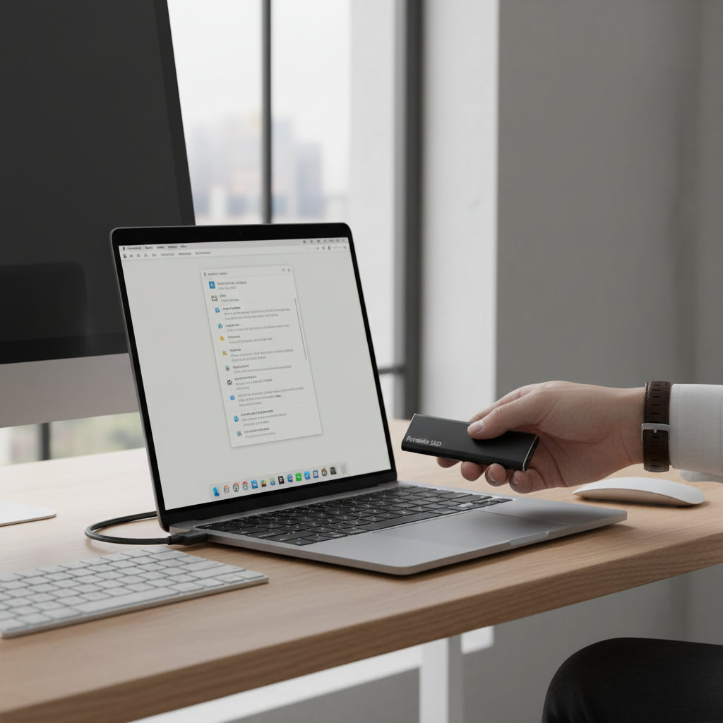 Sleek 4TB USB-C External Drive | Ultra-Thin Portable Storage