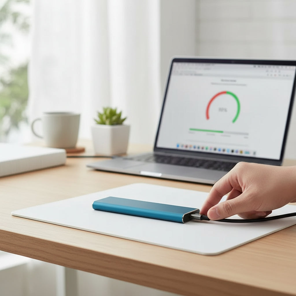 Sleek 4TB USB-C External Drive | Ultra-Thin Portable Storage