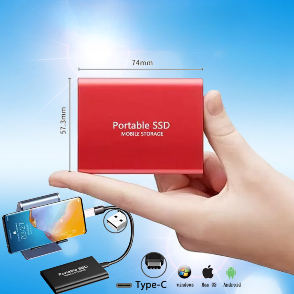 Ultra-Fast 512GB Portable Data Drive for Home & Travel