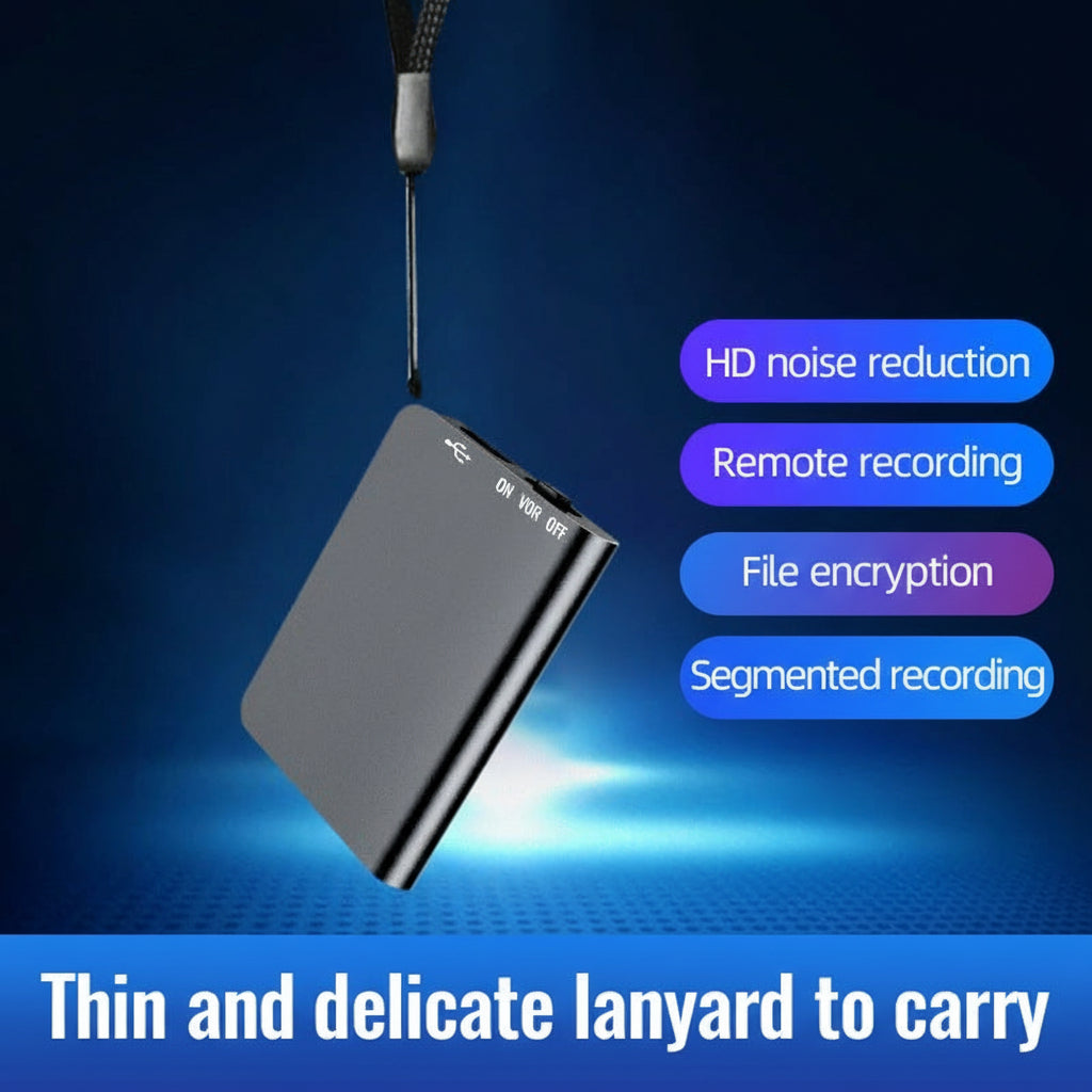 Pocket-Sized Audio Recorder | Smart Voice Activation & Sleek Design