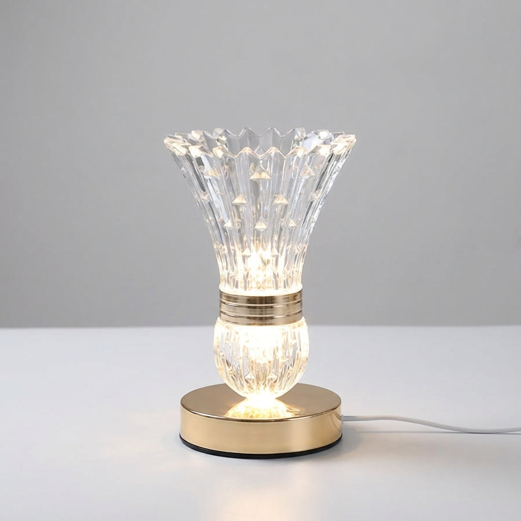 Stylish Crystal Table Lamp in Compact Design