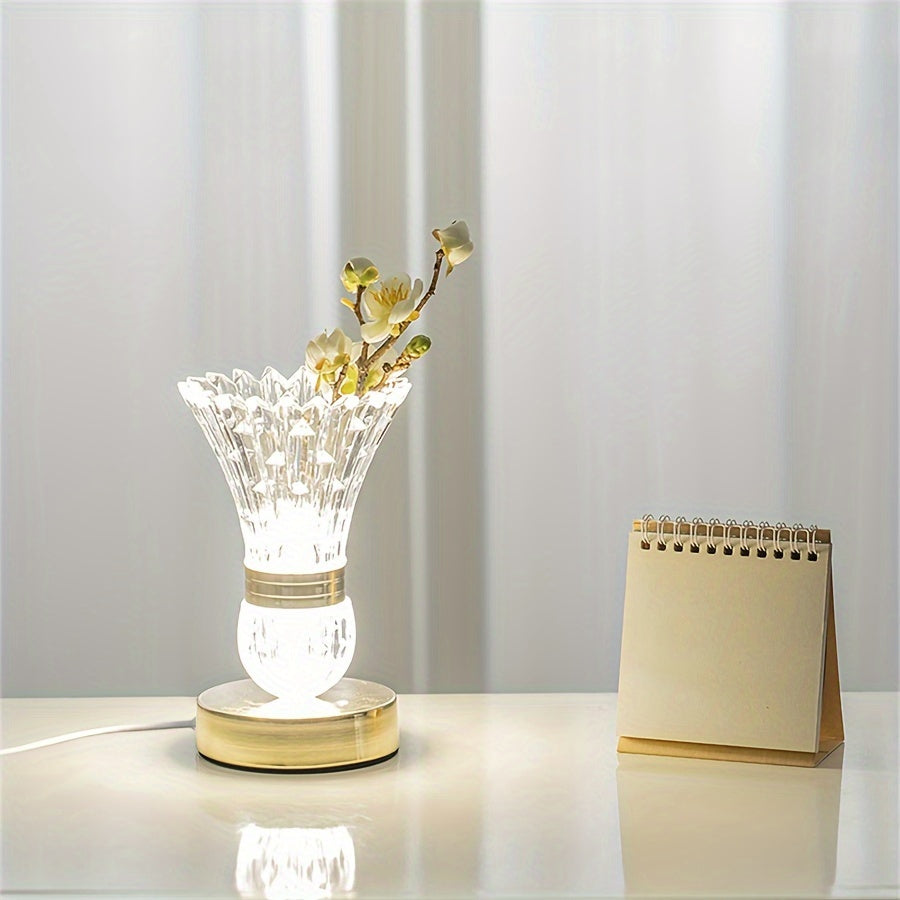 Stylish Crystal Table Lamp in Compact Design