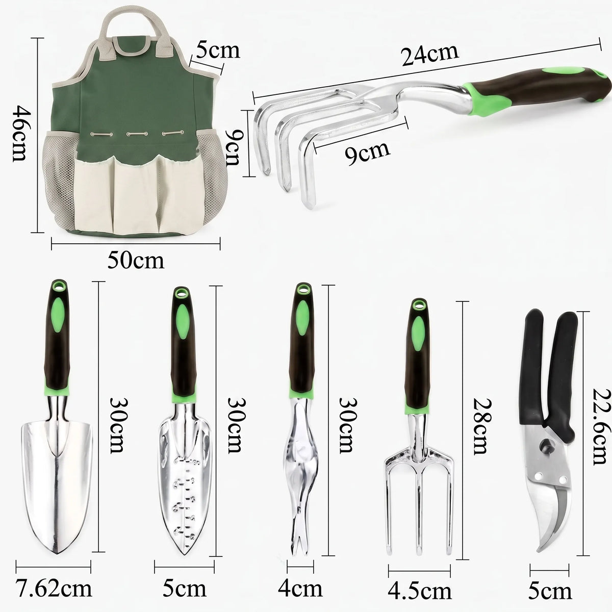 Complete Set of Hand Tools for Gardening and DIY Projects