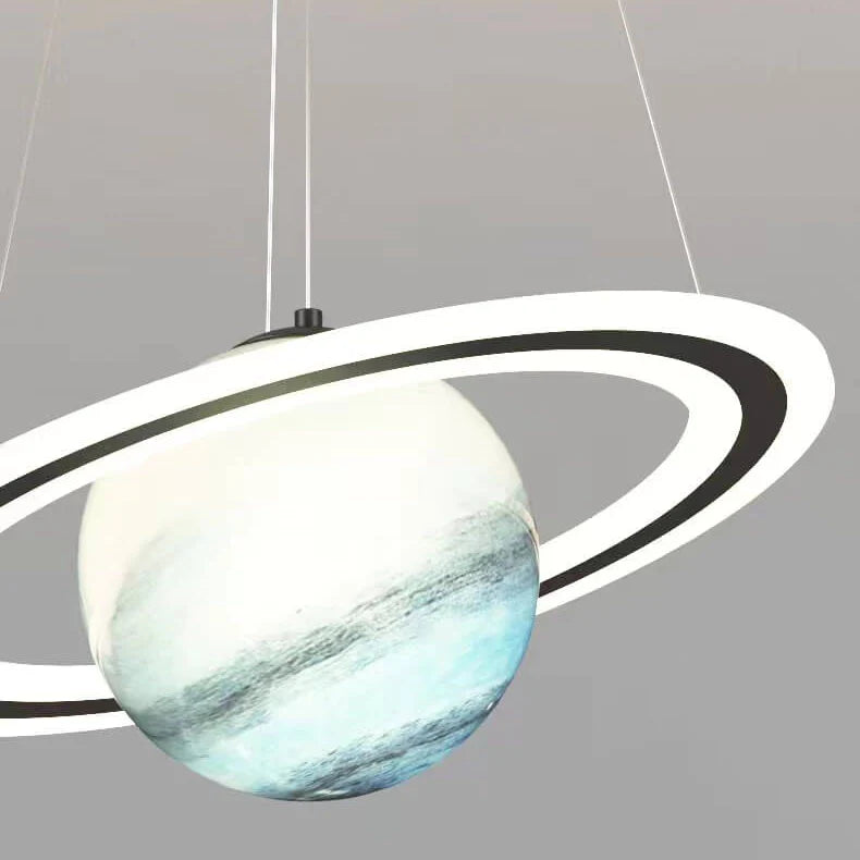 Children's LED Hanging Light Fixture - Starry Night Design