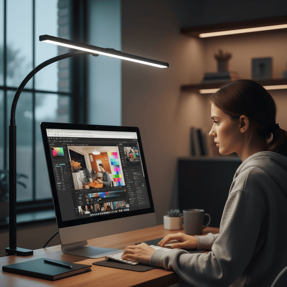 Sleek LED Task Light | 25 Modes & Adjustable Brightness | Eye-Friendly Design