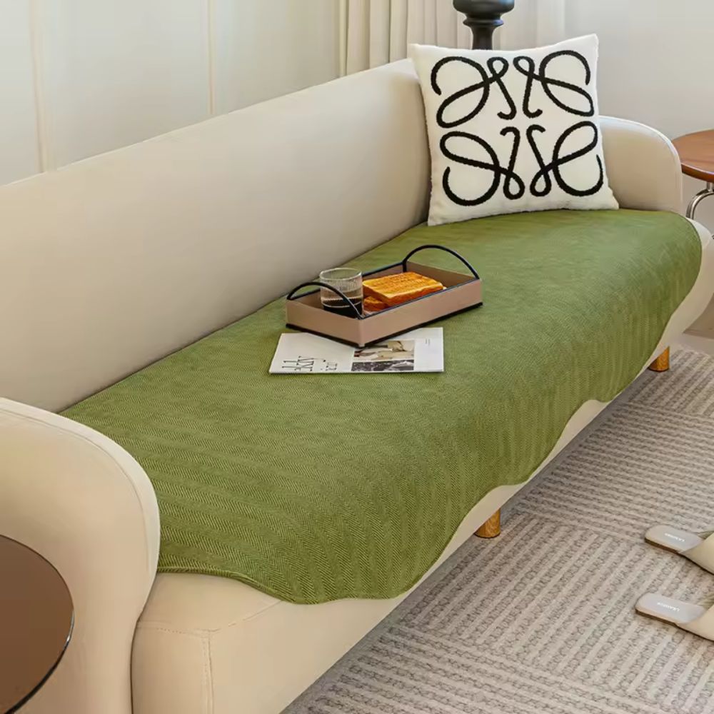 Elegant Non-Slip Sofa Protector with Quilted Comfort