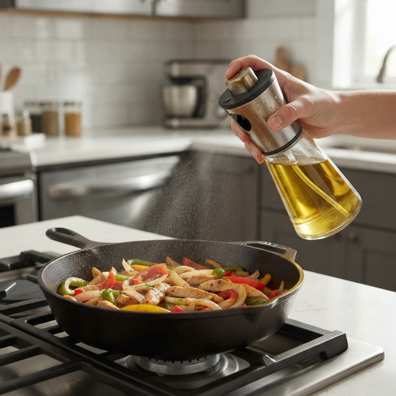 Versatile Glass Oil Mist Sprayer for Healthy Cooking