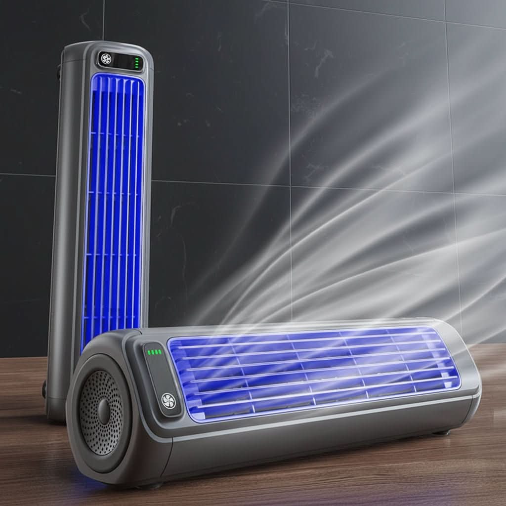 BreezeEase – Compact Personal Air Cooler with 360° Airflow